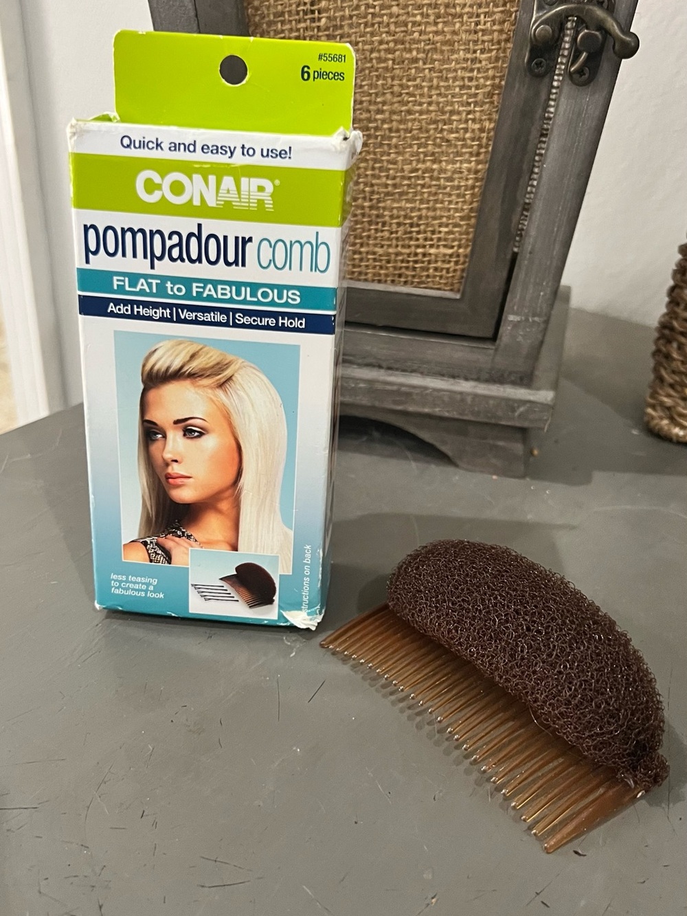 Brown Pompadour Comb Hair Volumizer